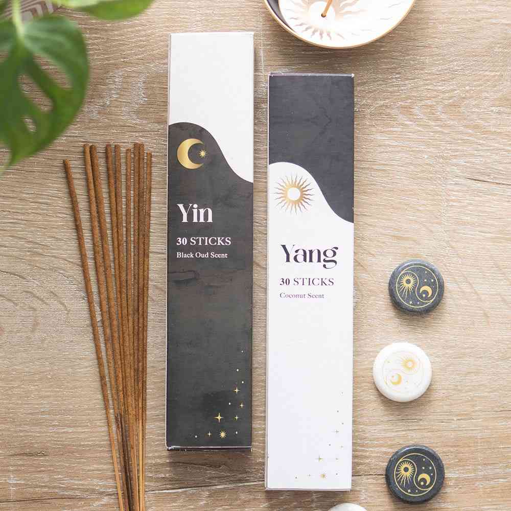 Something Different - Set of 2 Yin Yang Incense Stick Packs Wierookstokjes - Zwart/Wit